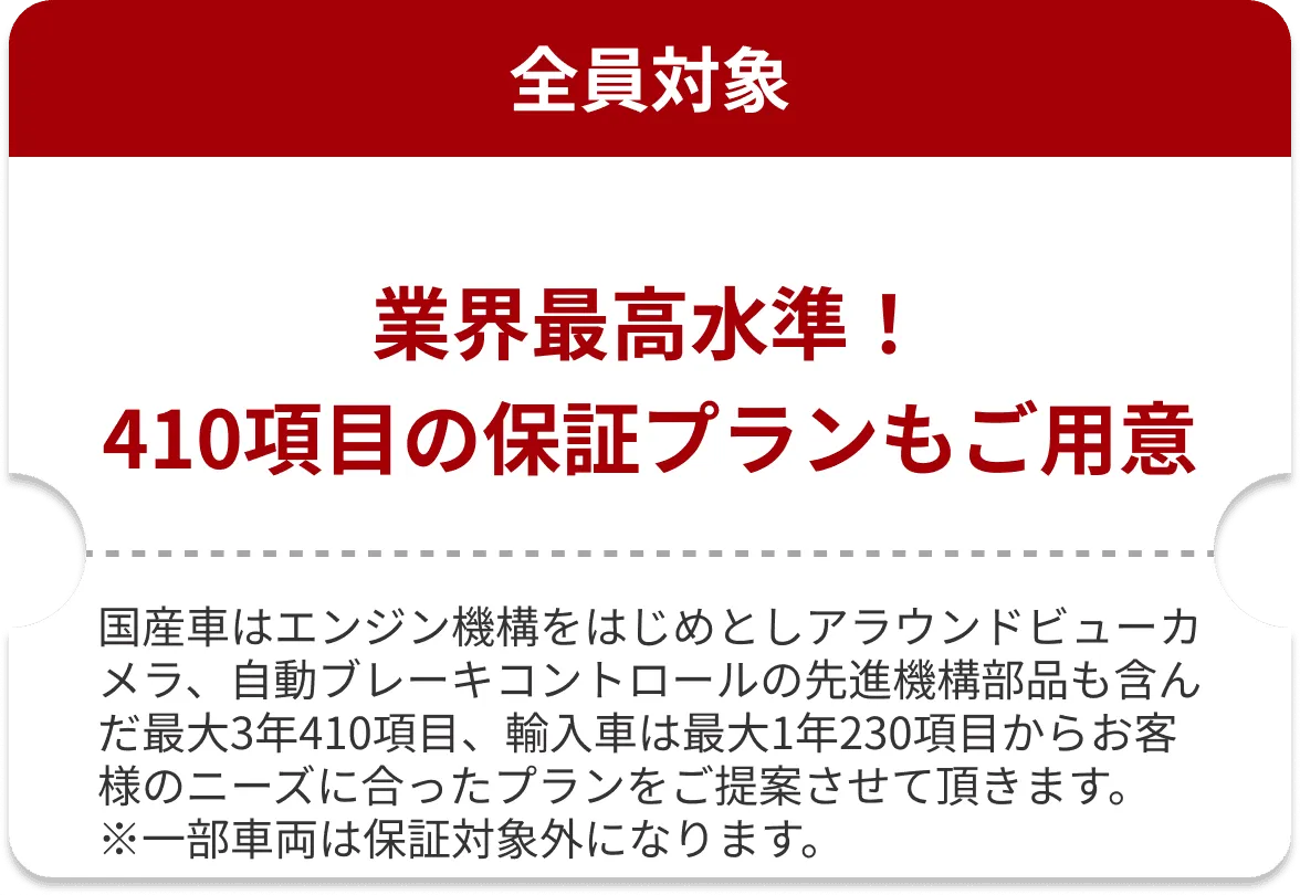 410項目の修理プラン